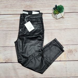 NEW!!! Women's Kancan black leather high rise pants